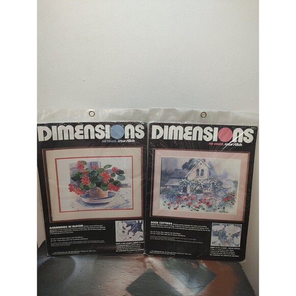 1989/1993 Dimensions Counted Cross Stitch Kit Peaceful Countryside & Bird Watch - Picture 2 of 13